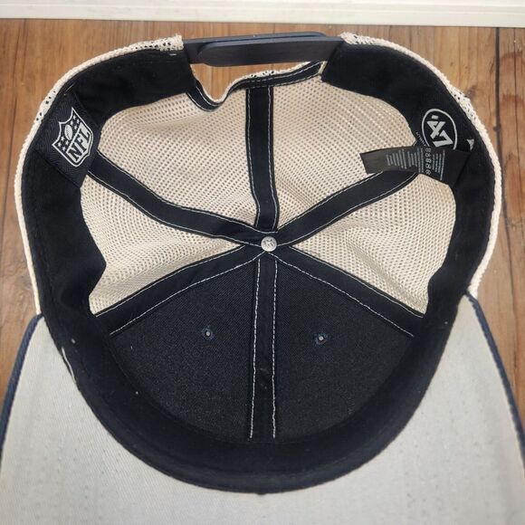 '47 Denver Broncos Hat Cap Snapback Trucker Patch Blue Orange Mens NFL Football - Picture 9 of 10